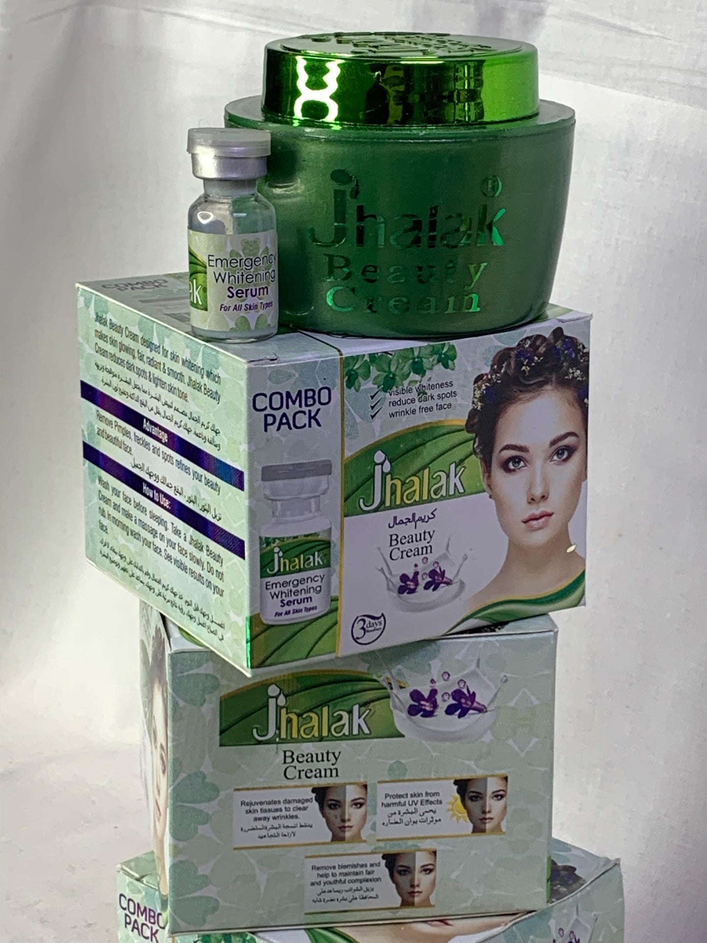 JHALAK COMBO PACK CREME DE VISAGE ET SERUM SUPER ÉCLAIRCISSANT ANTI TACHE  NOURRISSANT ANTI IMPERFECTION