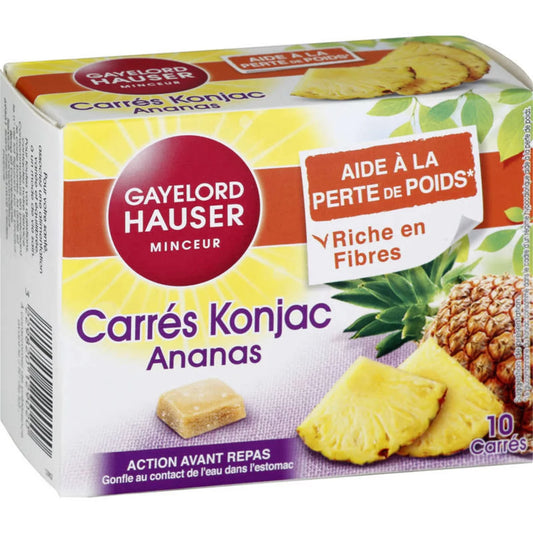 Carrés coupe faim ananas GAYELORD HAUSER 10 unités 100g