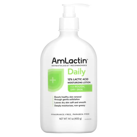 AmLactin, Lotion hydratante quotidienne, Sans parfum, 400 g