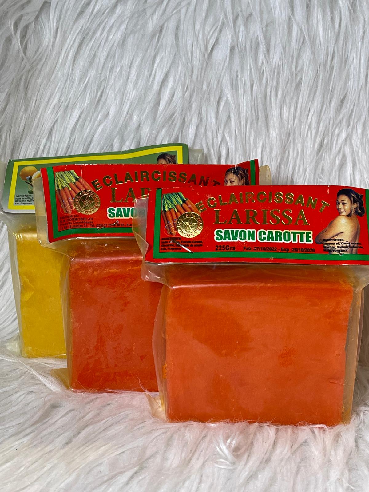LARISSA SAVON ULTRA ÉCLAIRCISSANT PAPAYE ACIDE DE FRUIT ANTI IMPERFECTION 225g