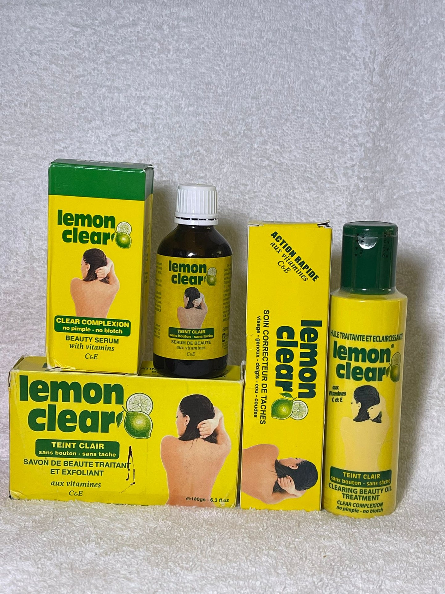 Lemon clear  lote de soins corps et visage anti imperfection