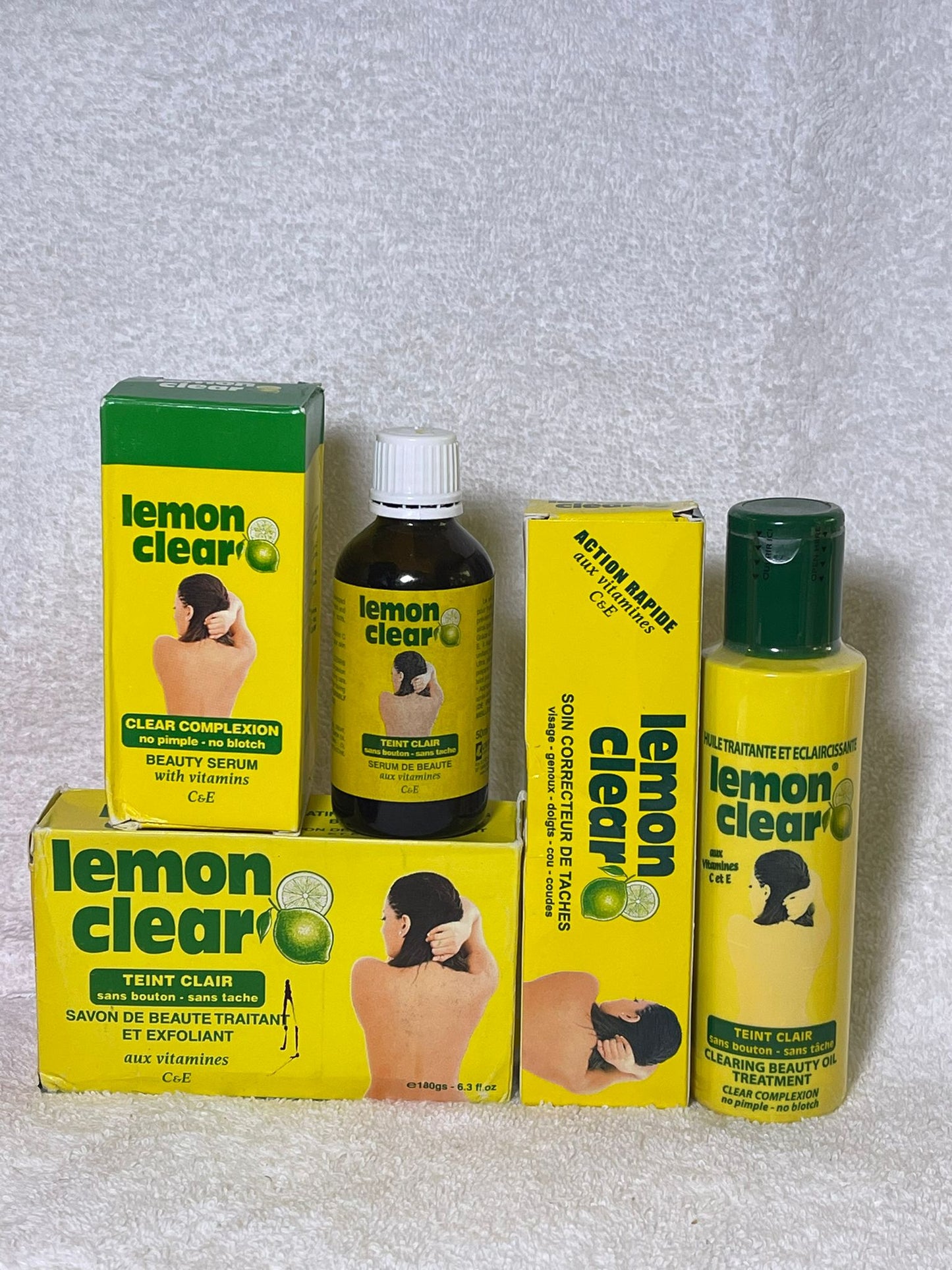 Lemon clear  lote de soins corps et visage anti imperfection