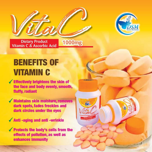 Vitamine C pour une peau brillante lisse sans imperfection