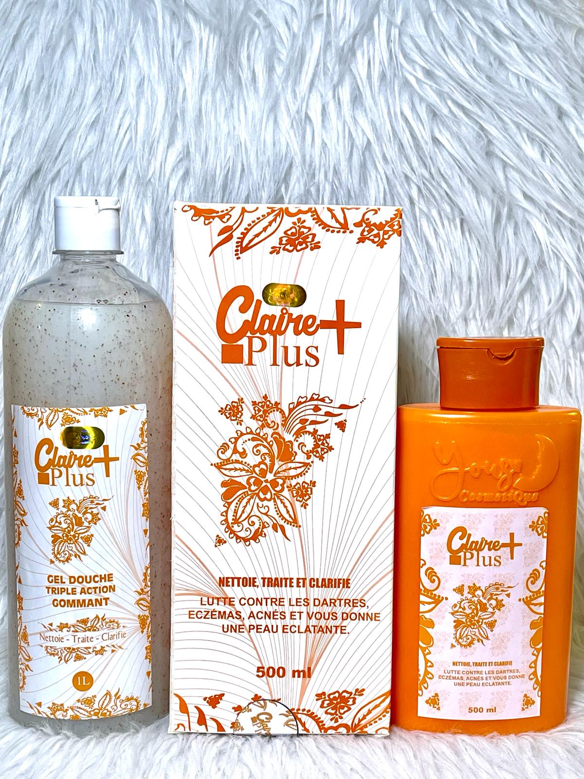 DUO CLAIRE PLUS GEL DE DOUCHE ET LAIT ULTRA BLANCHISSANT ANTI IMPERFECTIONS POUR  TOUT TYPE DE PEAU