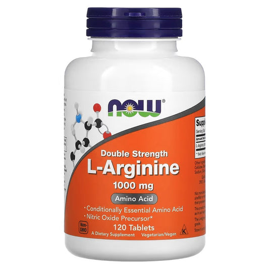 NOW Foods L-arginine Double efficacité 1000 mg 120 comprimés