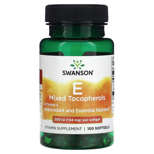 Swanson, Tocophérols mixtes de vitamine E, 200 UI, 250 capsules à enveloppe molle (200 UI [34 mg] par capsule à enveloppe molle)