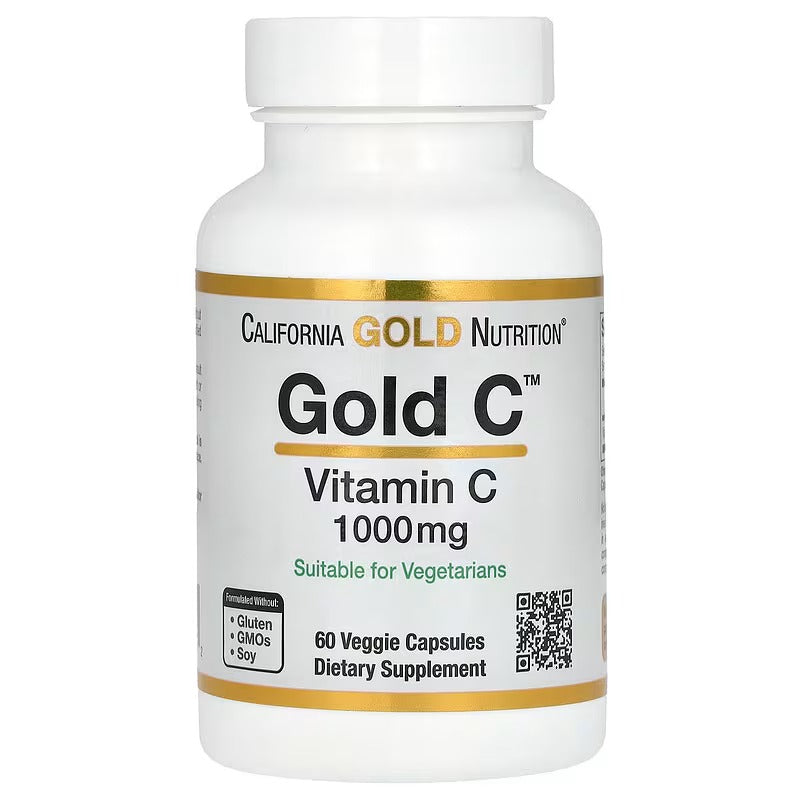 California Gold Nutrition, Gold C, Vitamine C de qualité USP, 1000 mg, 60 et 240  capsules végétariennes