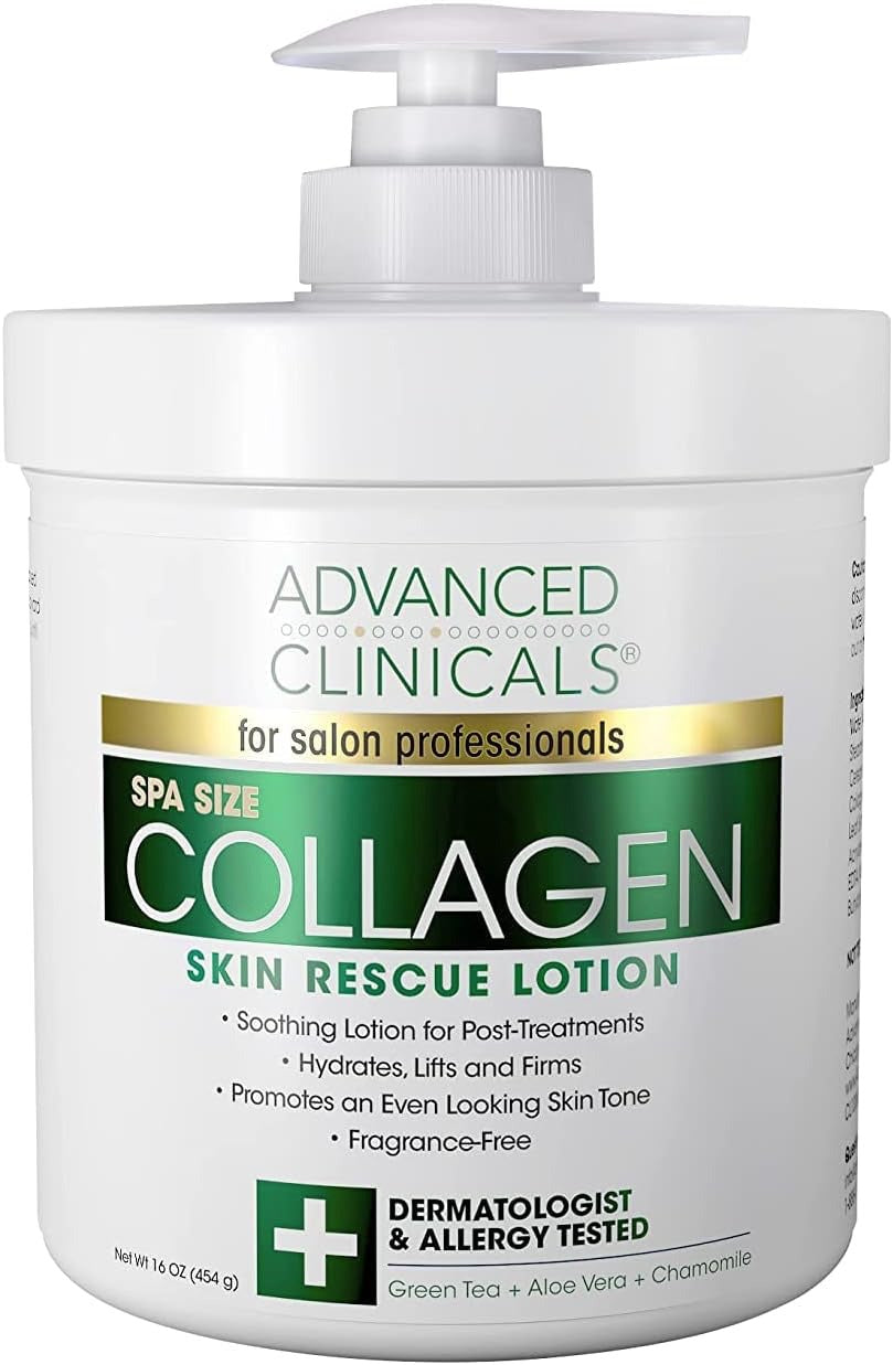 Advanced Clinicals, Collagène, Lotion réparatrice pour la peau, Sans parfum, 454 g
