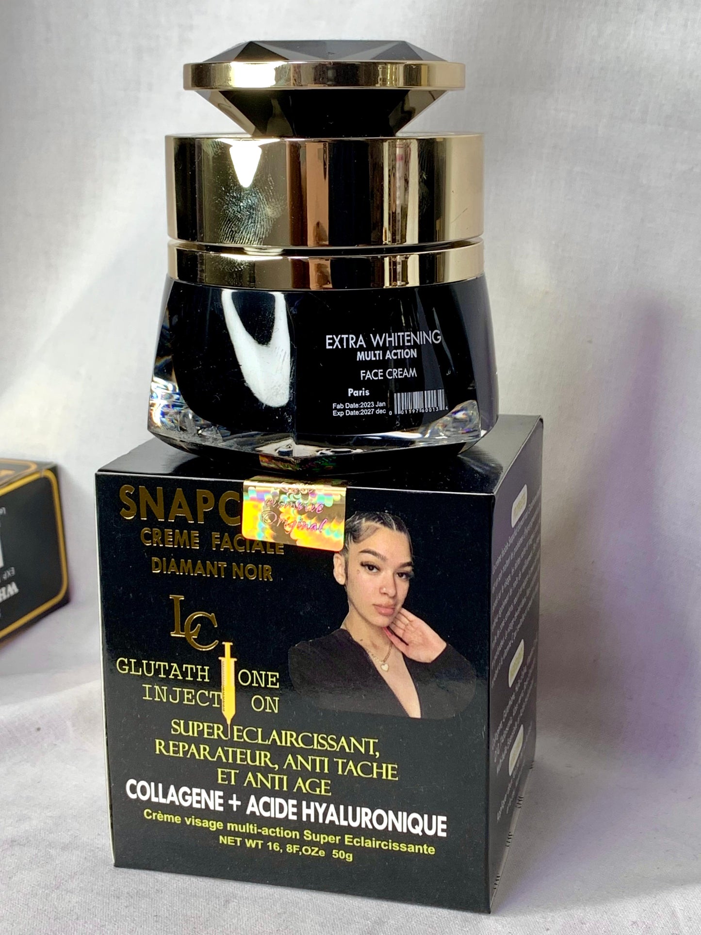 CREME DE VISAGE SNAPCHAT DIAMANT NOIR GLUTA INJECTION ULTRA ÉCLAIRCISSANE ANTI ATCHE ANTI AGE  MULTIPLE ACTIONS