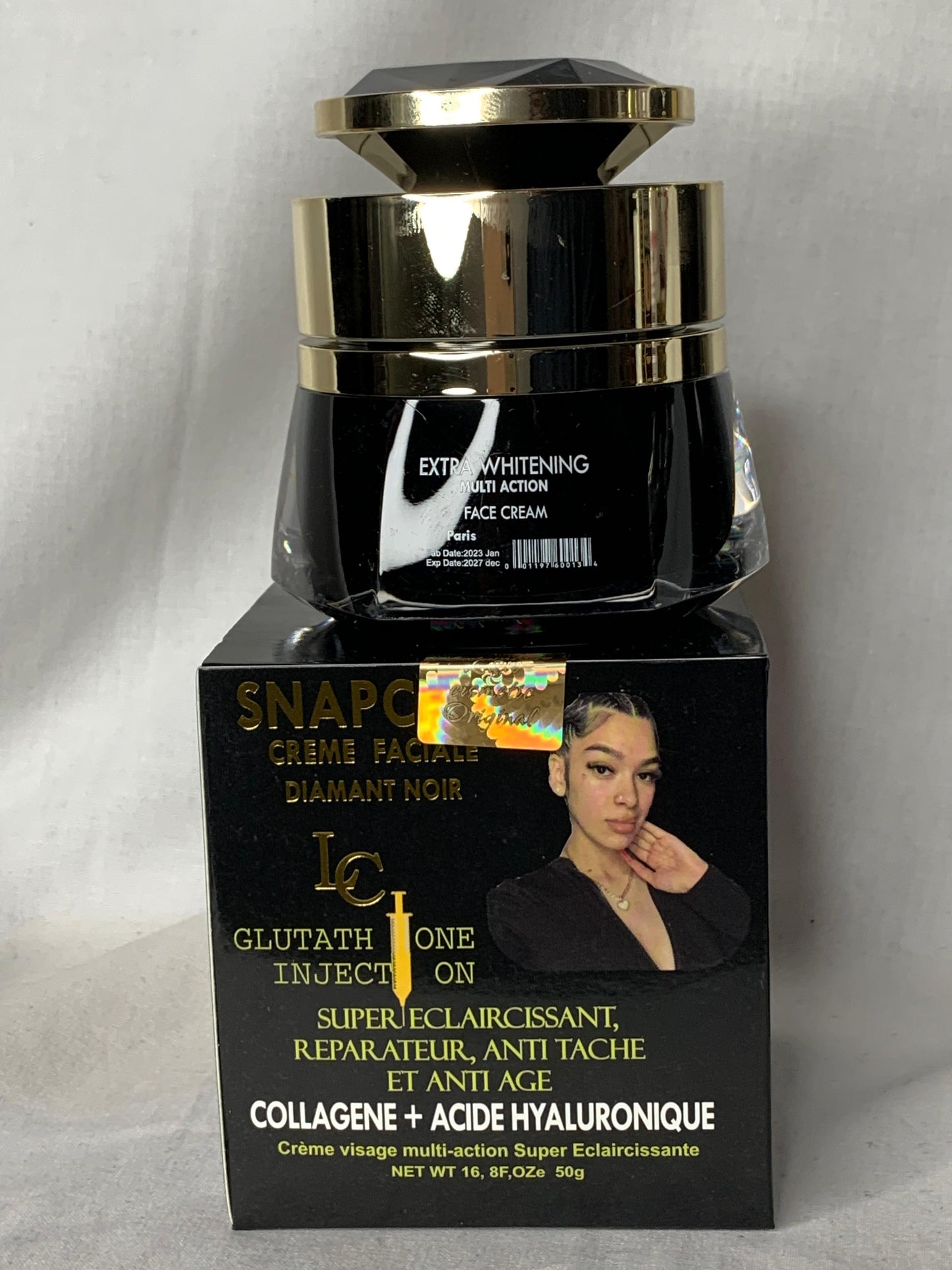CREME DE VISAGE SNAPCHAT DIAMANT NOIR GLUTA INJECTION ULTRA ÉCLAIRCISSANE ANTI ATCHE ANTI AGE  MULTIPLE ACTIONS