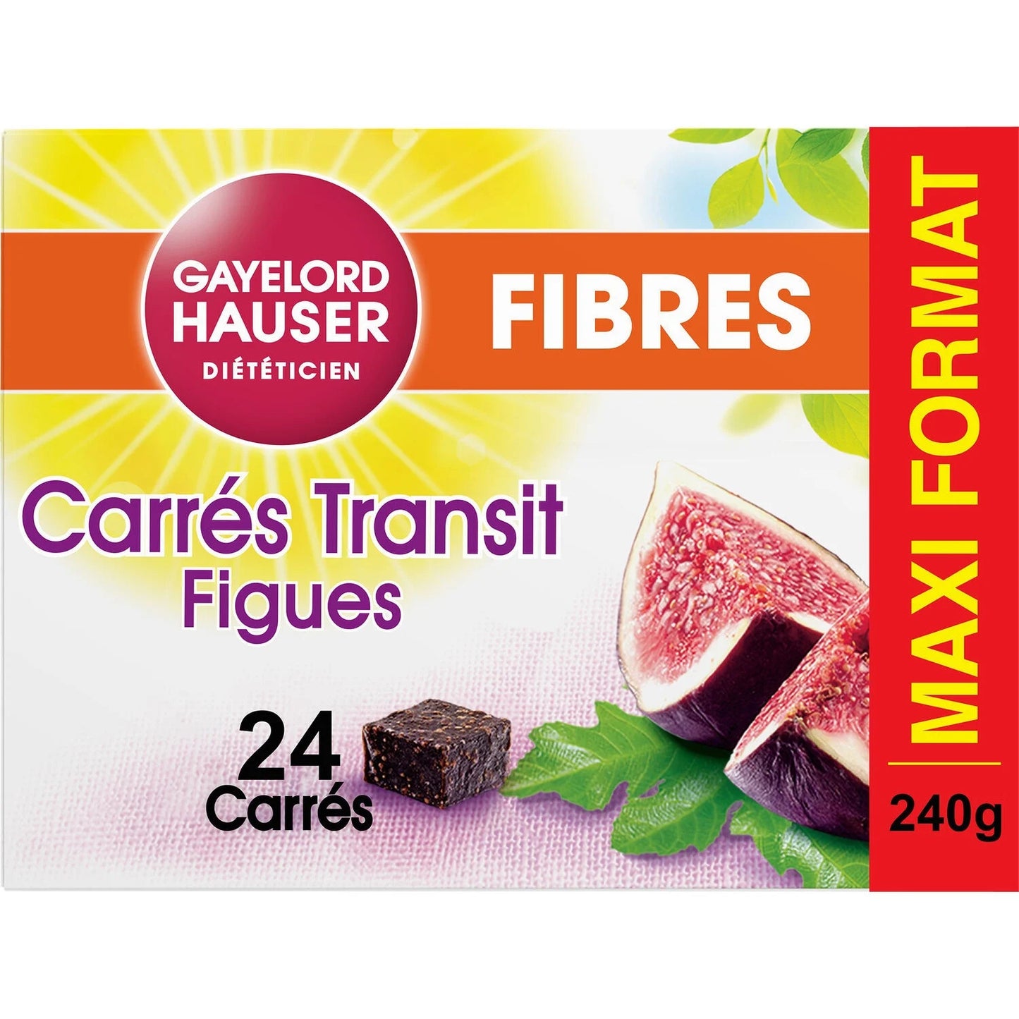Gayelord Hauser Carrés Transit Figue Et Fibres Maxi Format 24 carrés