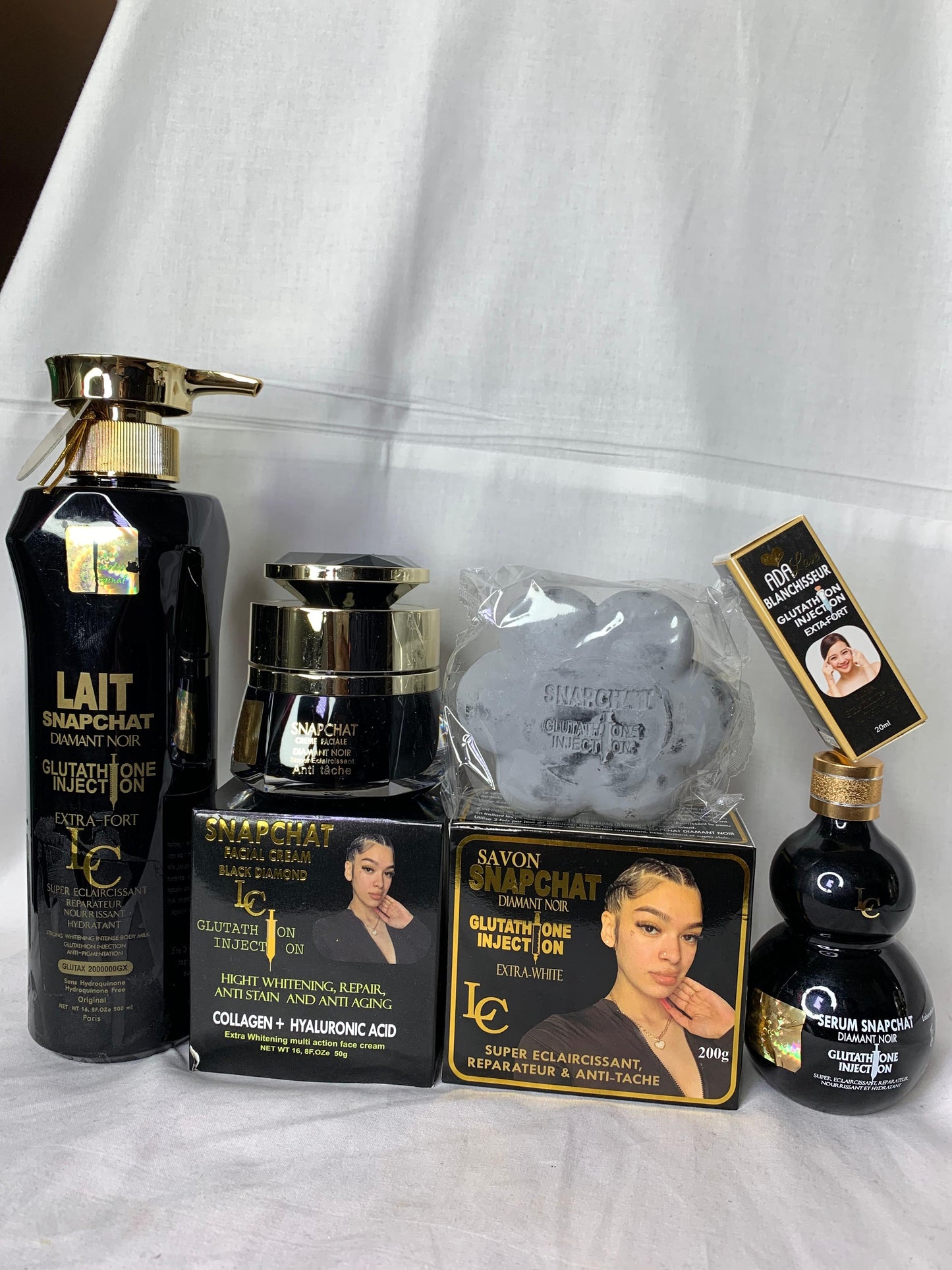 Snapchat Diamant noir injection extra fort Gamme ultra éclaircissante anti imperfection