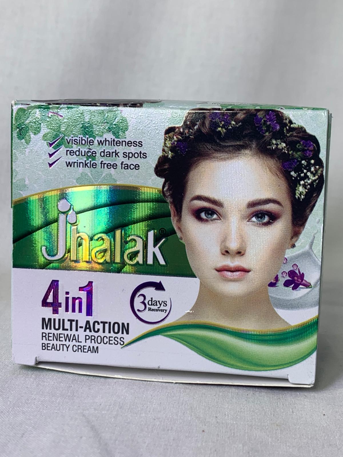 JHALAK 4EN1 CREME DE VISAGE MULTI-ACTION ECLAIRCISSANTE TRAITEMNT DES TACHES MELASMA CICATRICES  REPARATRICECORRECTRICE NOURRISSANTE ANTI IMPERFECTION