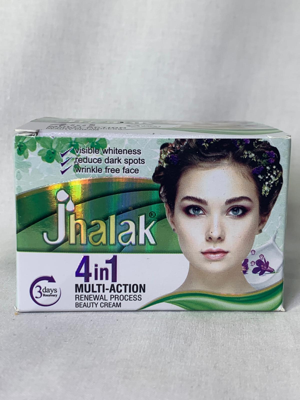 JHALAK 4EN1 CREME DE VISAGE MULTI-ACTION ECLAIRCISSANTE TRAITEMNT DES TACHES MELASMA CICATRICES  REPARATRICECORRECTRICE NOURRISSANTE ANTI IMPERFECTION