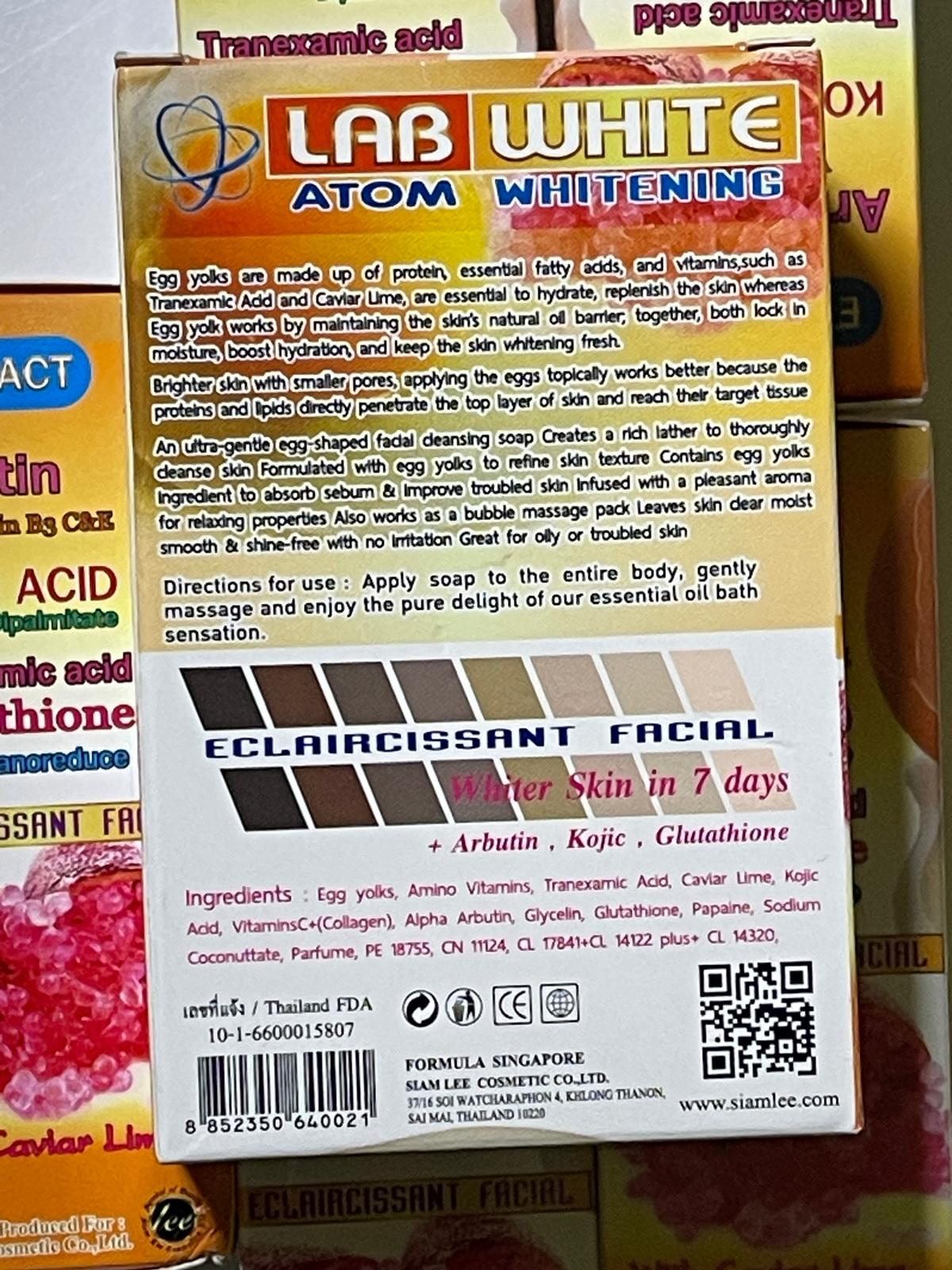 LABWHITE LOT DE 6 SAVONS ULTRA ÈCLAIRCISSANT ANTI IMPERFECTION 160g X6