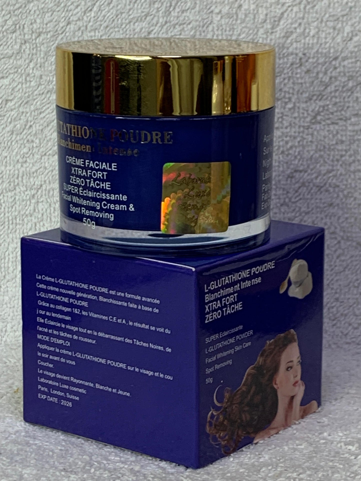 Lux cosmetics Gamme ultra blanchissante glutathione collagène anti imperfection zéro défaut