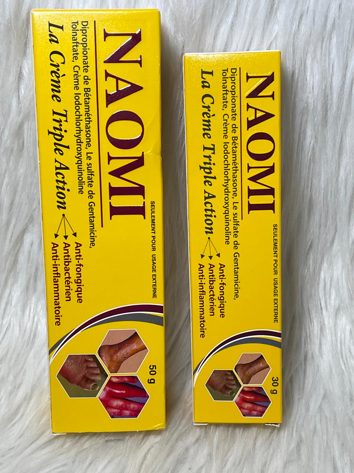 NAOMI CRÈME TRIPLE ACTION ANTI IMPERFECTION  ANTI FONGIQUE  ANTIBACTERIEN ANTI INFLAMATOIRE