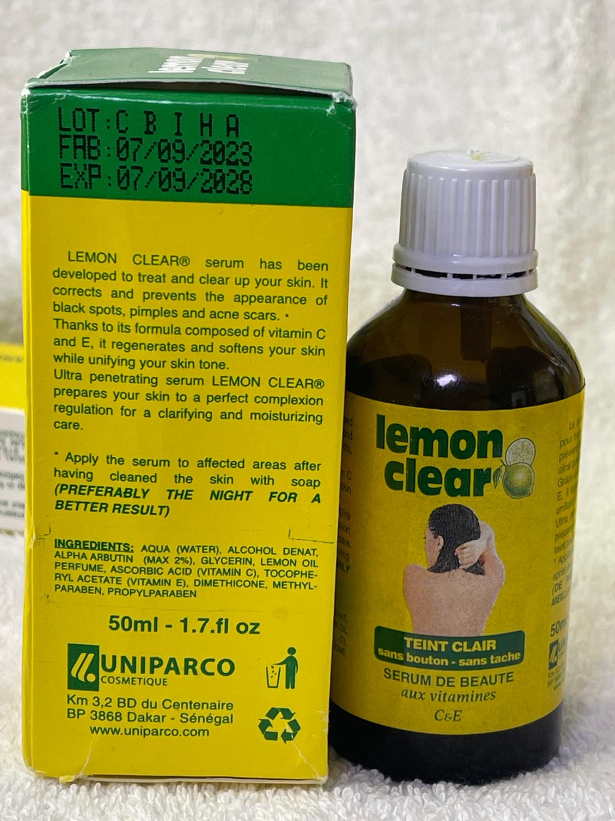 Lemon clear  lote de soins corps et visage anti imperfection